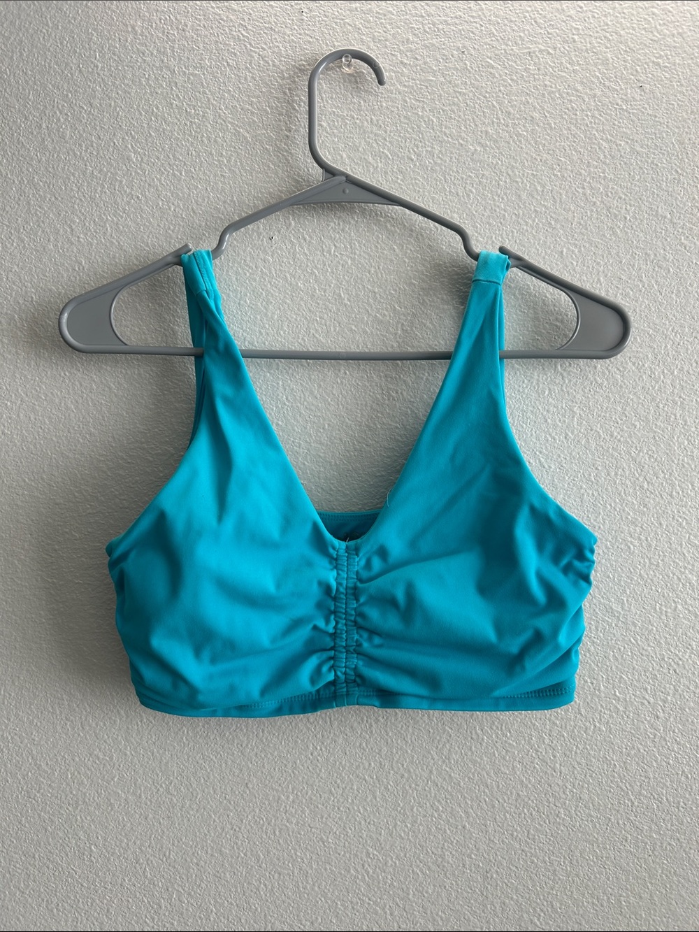 JoyLab Bright Teal Ruched-Back Active Bra